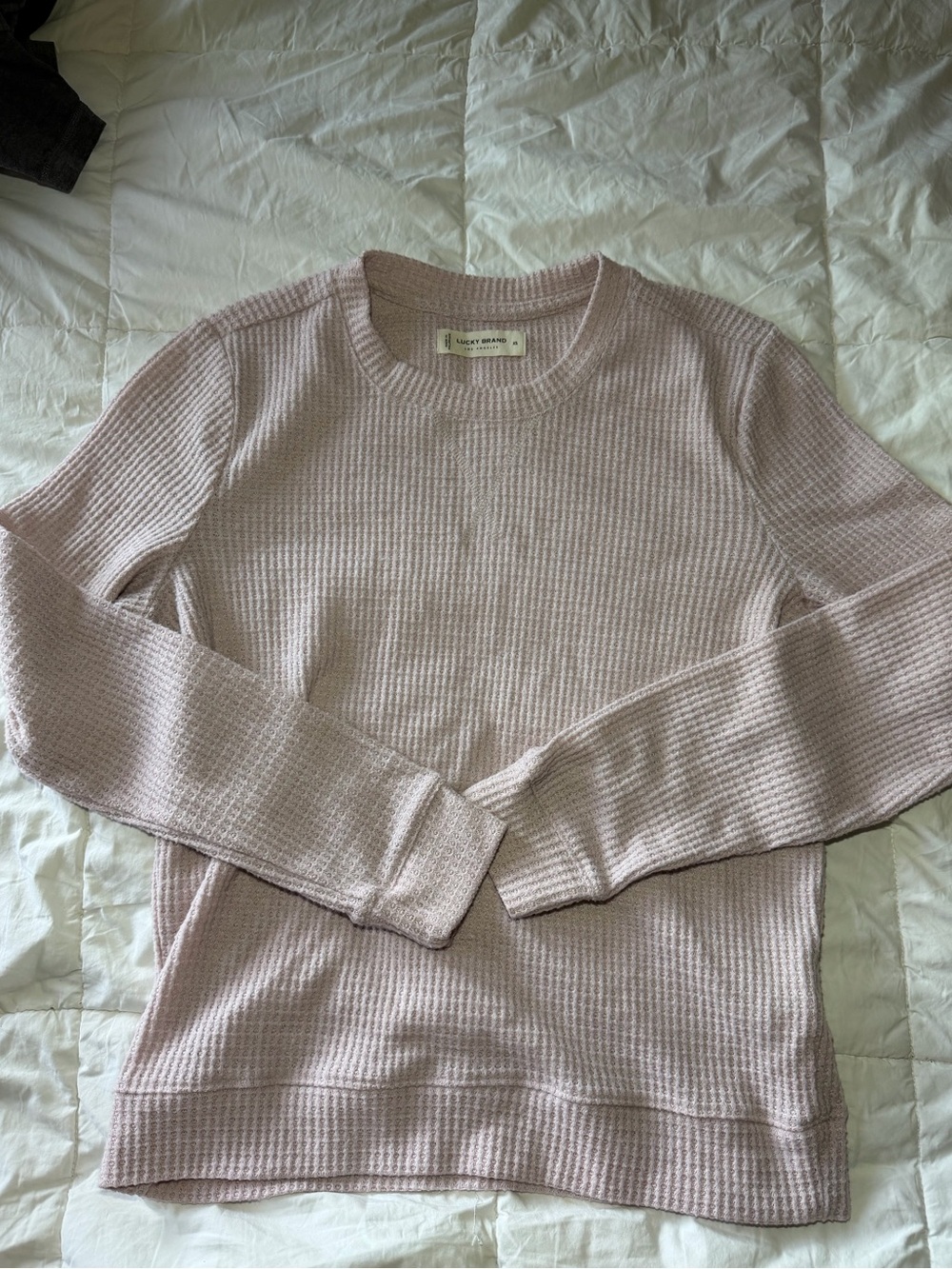 Lucky Brand Pink Waffle Knit Women's Sweater